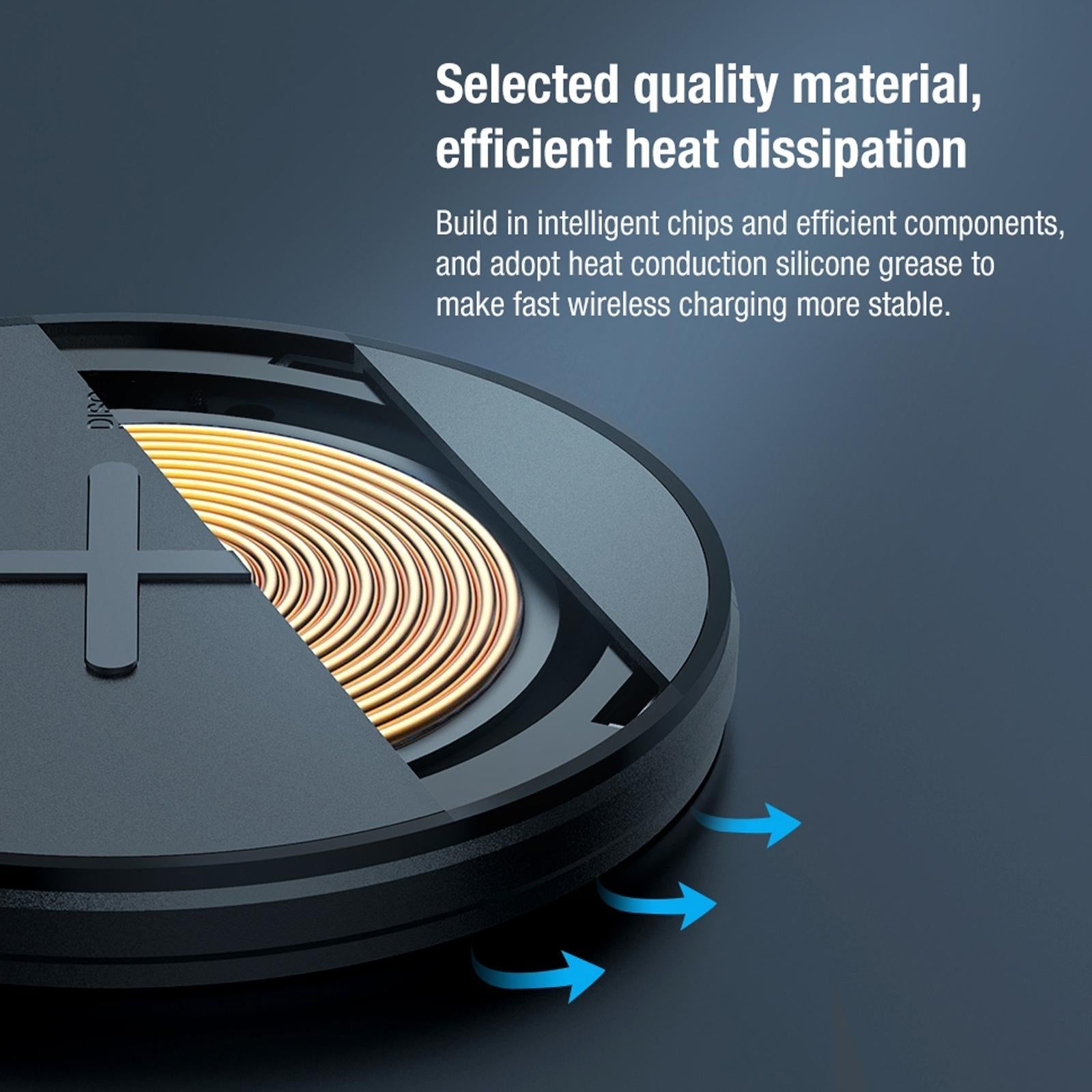 Fast Charging Wireless Charger Portable & Button Design 10