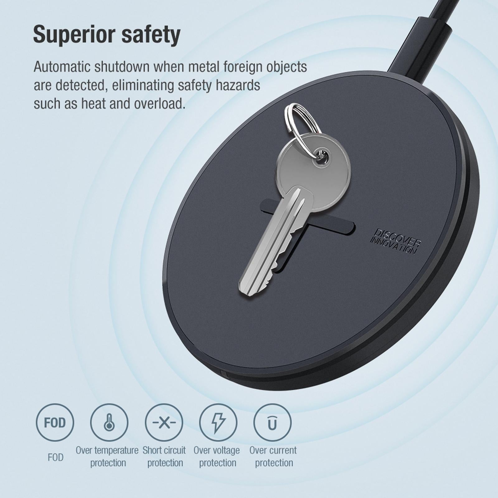 Fast Charging Wireless Charger Portable & Button Design 12