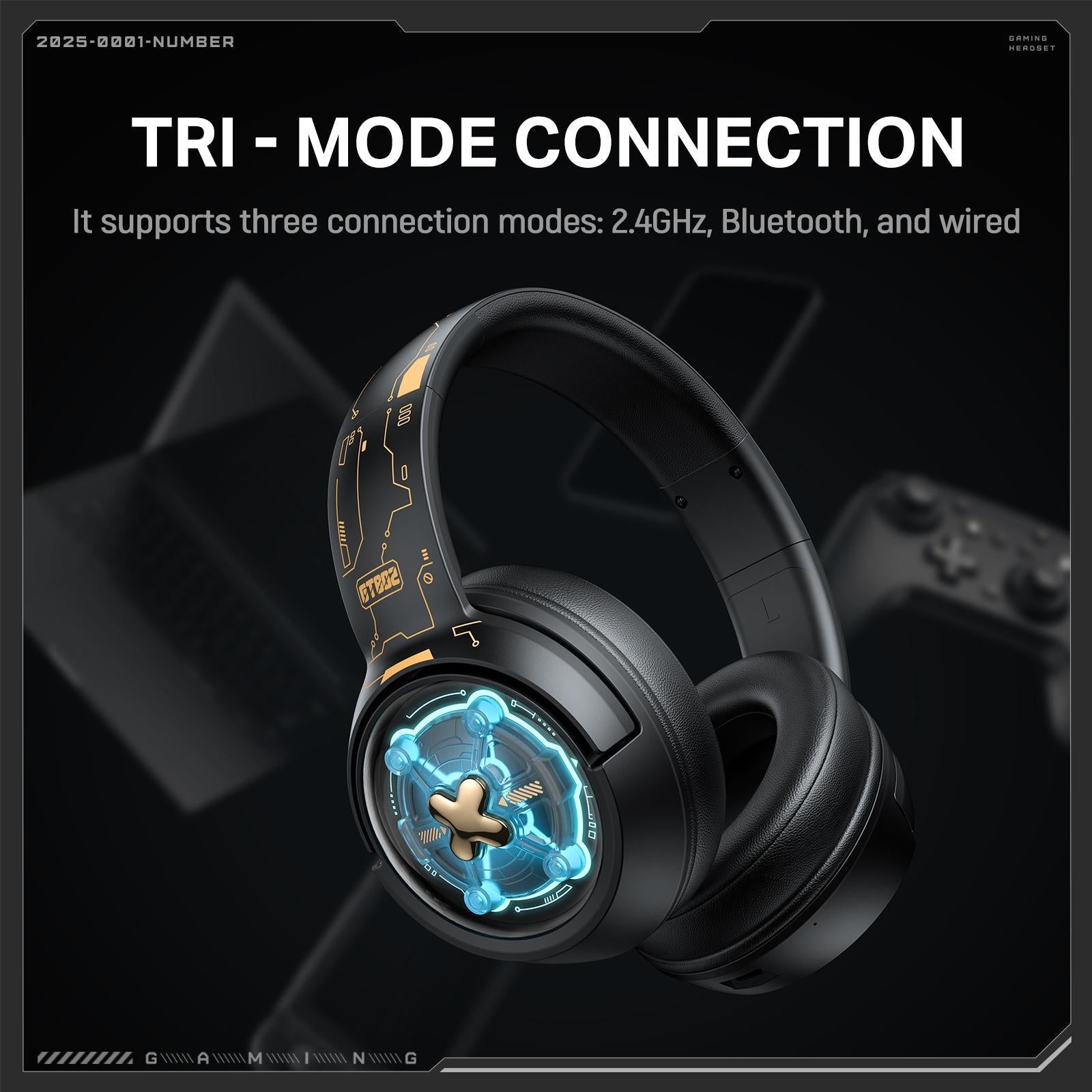 Wireless Gaming Headset Onikuma Gt802 - Black 11