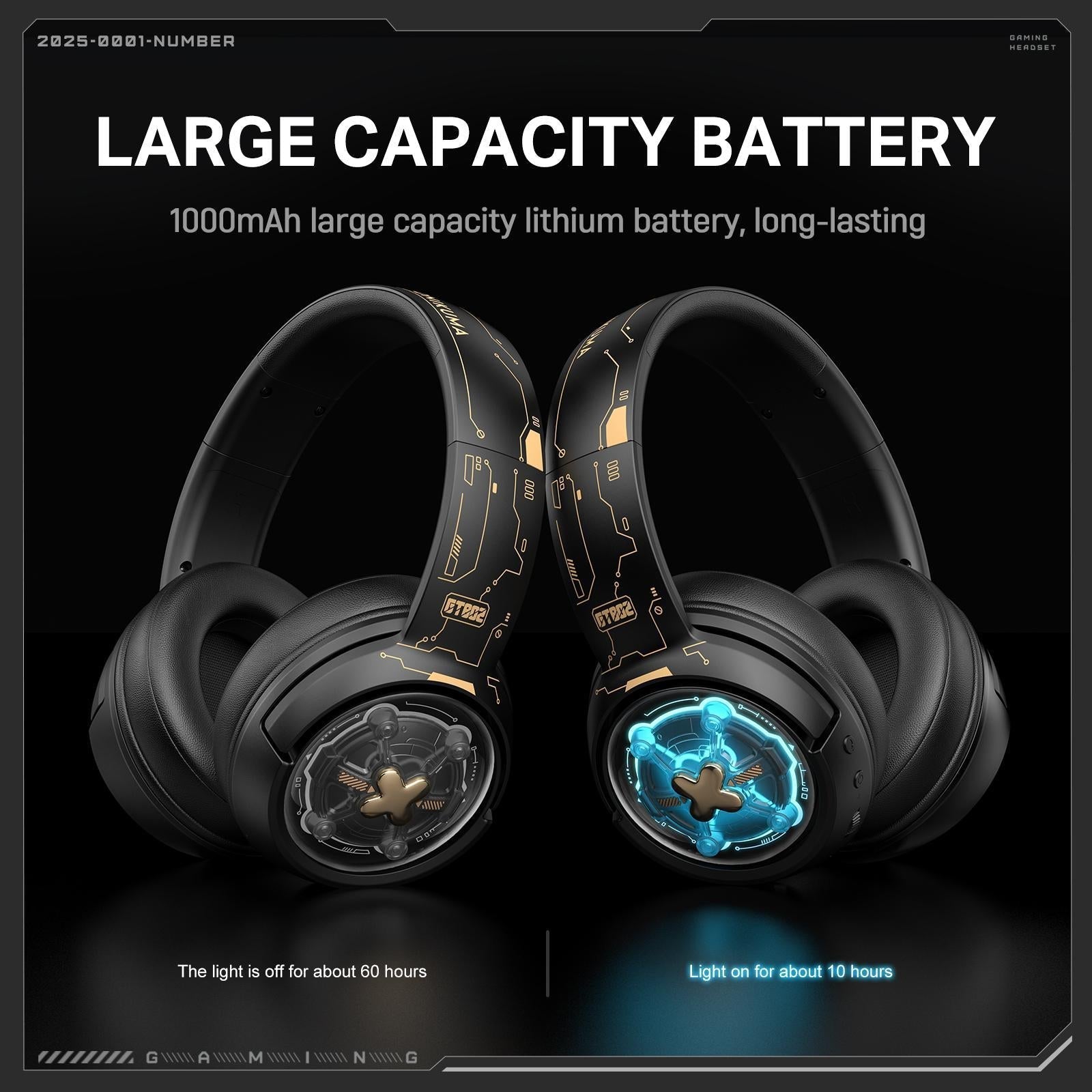 Wireless Gaming Headset Onikuma Gt802 - Black 14