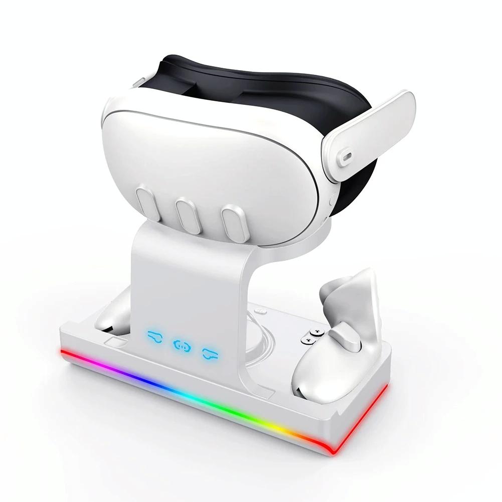 Meta Quest 3 Vr Charging Stand with Grip - White 8