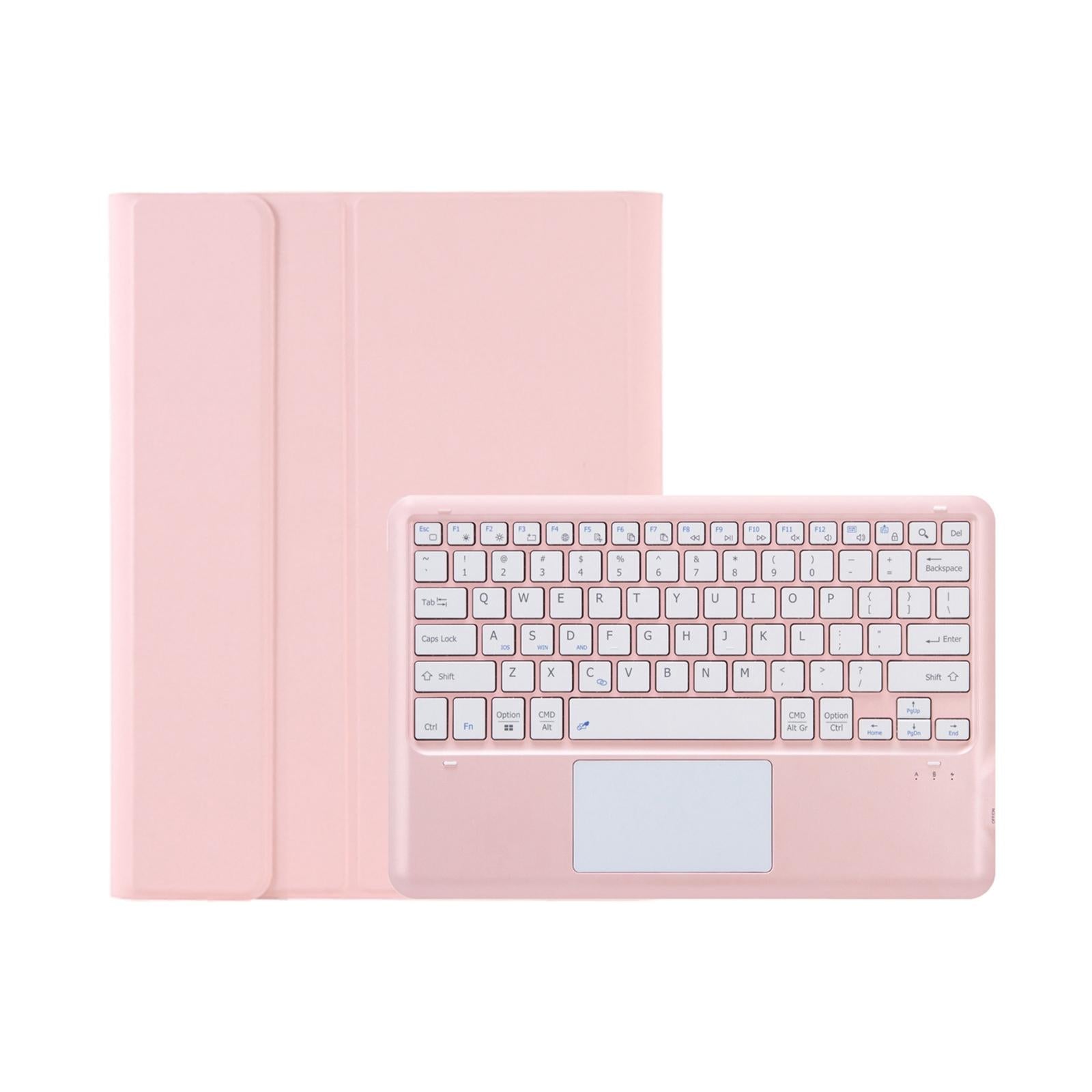 Detachable Bluetooth Keyboard Leather Case For Ipad Pro 12.9 2021 / 2020 / 2018 With Touch Pad - Black