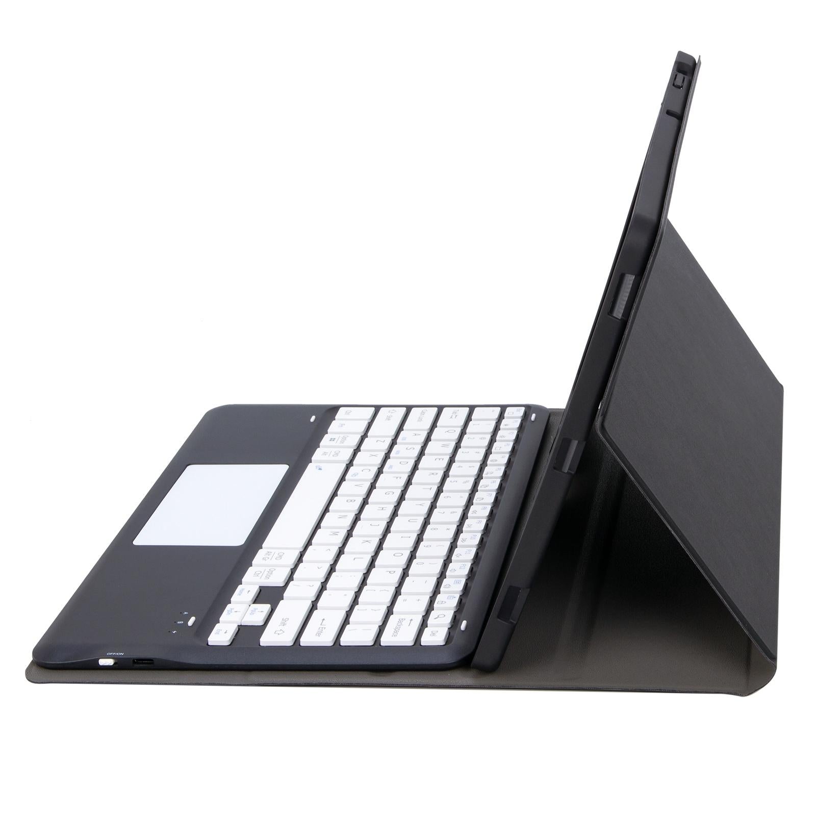 Detachable Bluetooth Keyboard Leather Case For Ipad Pro 12.9 2021 / 2020 / 2018 With Touch Pad - Black 8