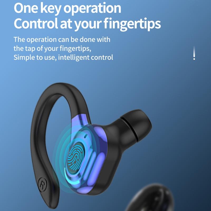 Wireless Bluetooth Earphones with Charging Case - F8 - Black Single Ear 4