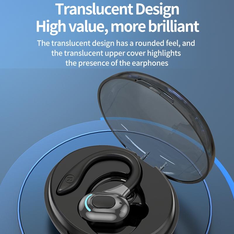 Wireless Bluetooth Earphones with Charging Case - F8 - Black Single Ear 5