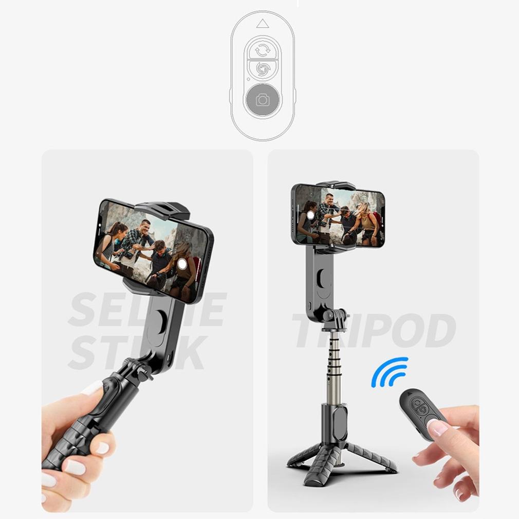 Handheld Stabilizer with Removable Fill Light and App - Black 4