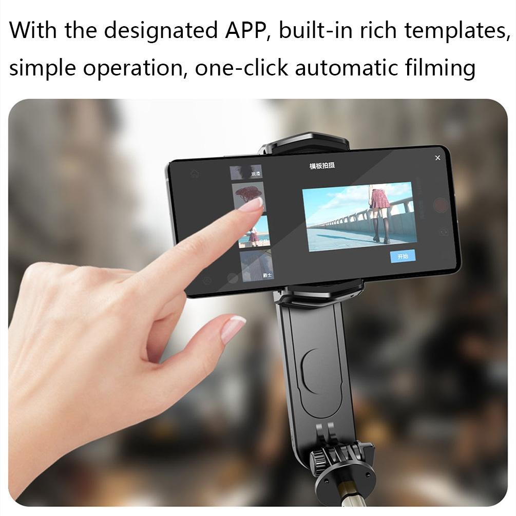 Handheld Stabilizer with Removable Fill Light and App - Black 7