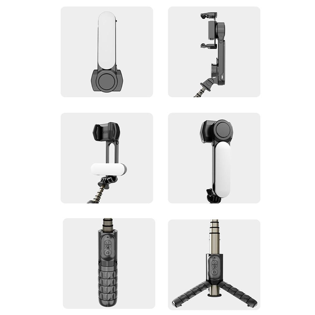 Handheld Stabilizer with Removable Fill Light and App - Black 8