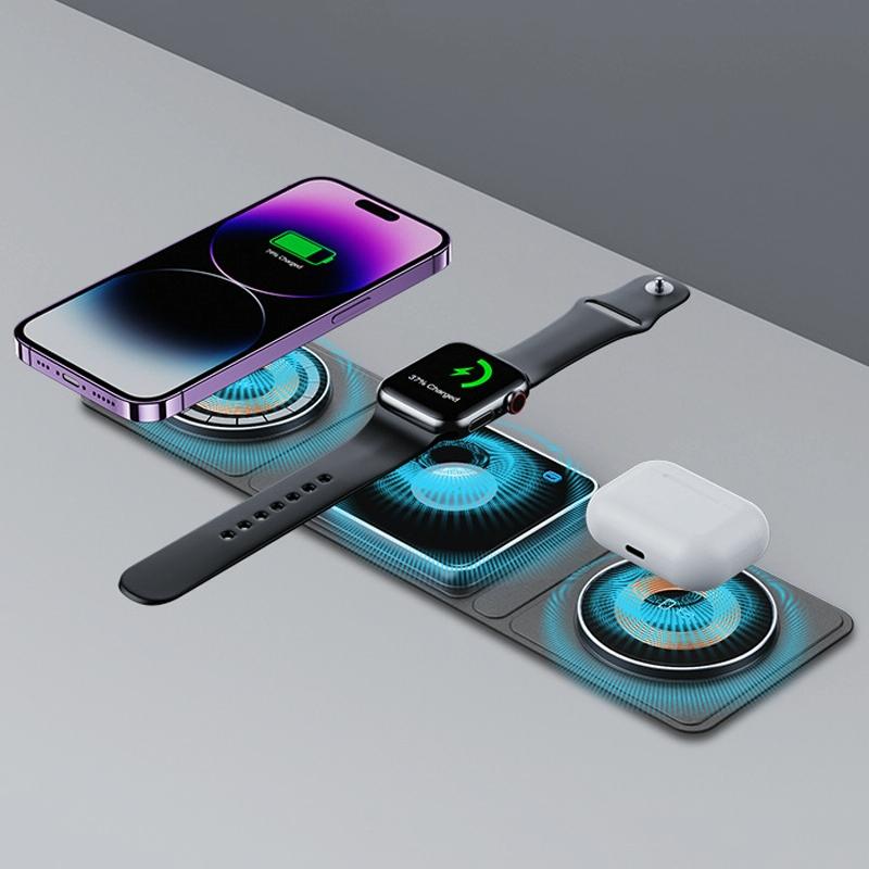 15W 3 In 1 Foldable Magnetic Wireless Charger 10
