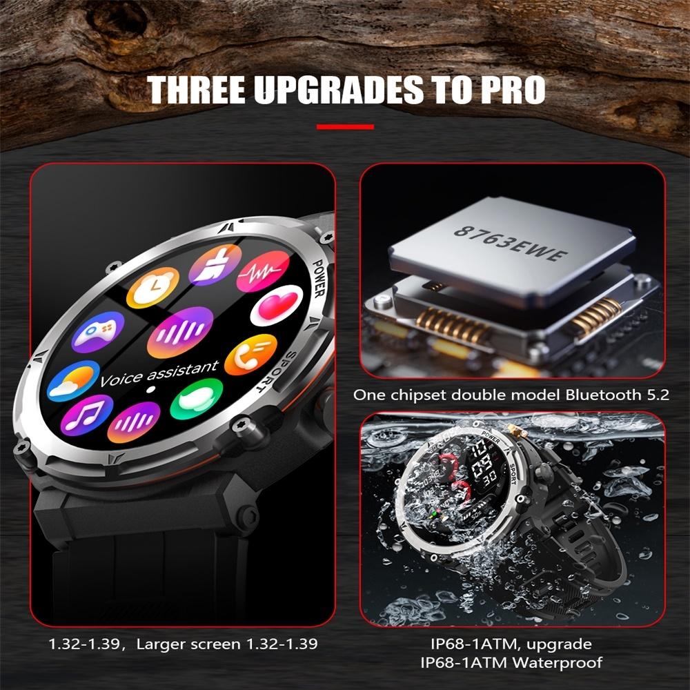 Smart Watch With Heart Rate Blood Pressure And Oxygen Monitoring - Black 6