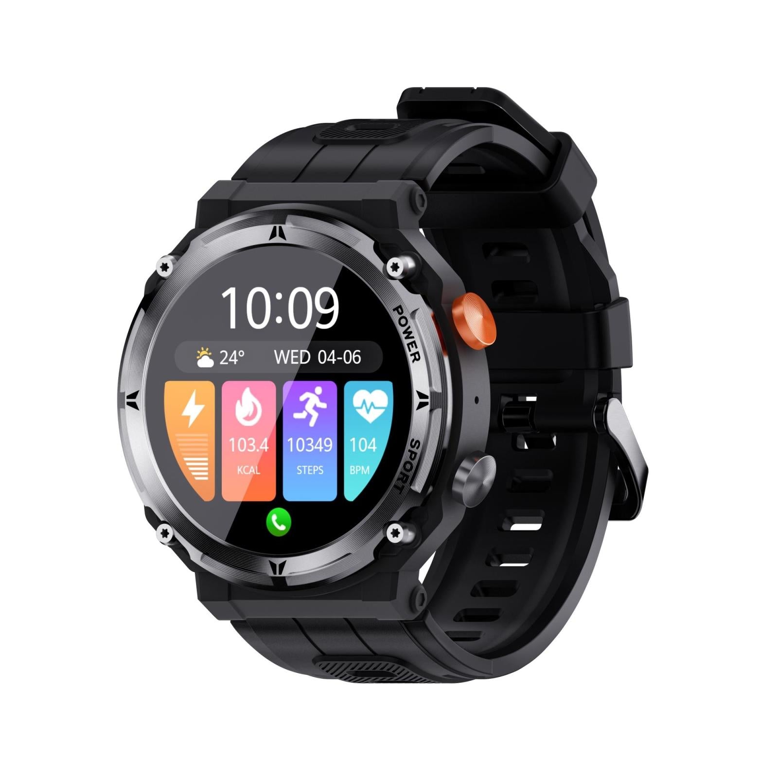 Smart Watch With Heart Rate Blood Pressure And Oxygen Monitoring - Black 14