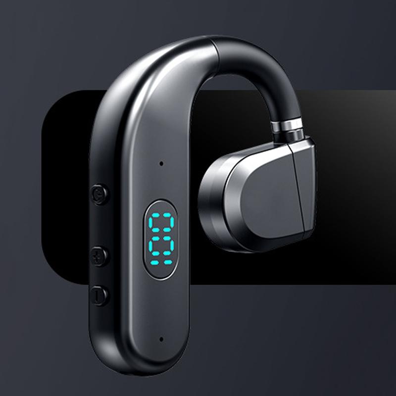 Wireless Bluetooth Headphone With Digital Display - Black - Black