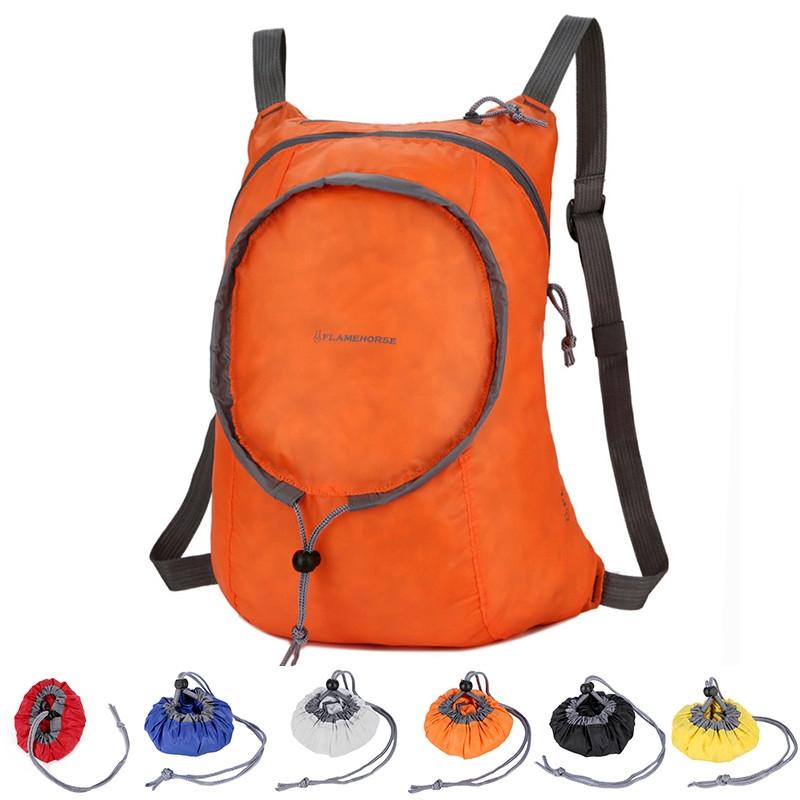 Waterproof Nylon Collapsible Backpack Lightweight Travel Bag For Women And Men - Orange 5