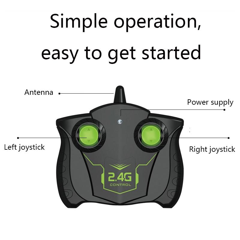 Double-sided Flip Drift Remote Control Toy Stunt Car for Children - Black Green 4