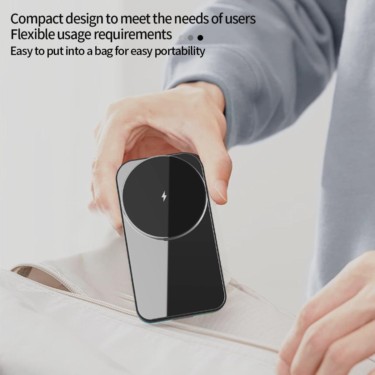 Foldable 3 In 1 Rgb Led Wireless Charger - Black 6