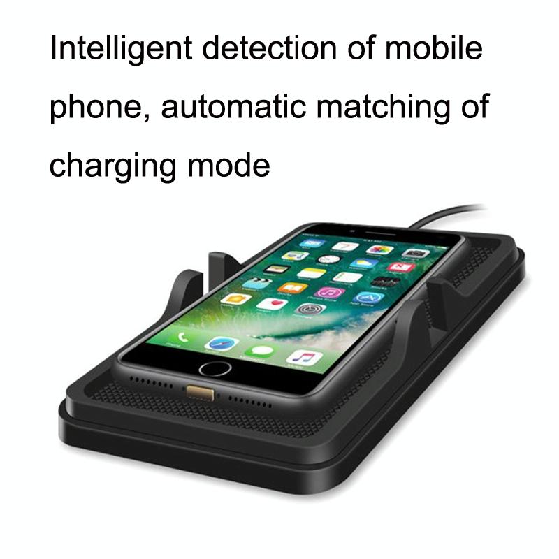 Wireless Car Charger with Anti-slip Pad - 2 in 1 - 15w - Black 4