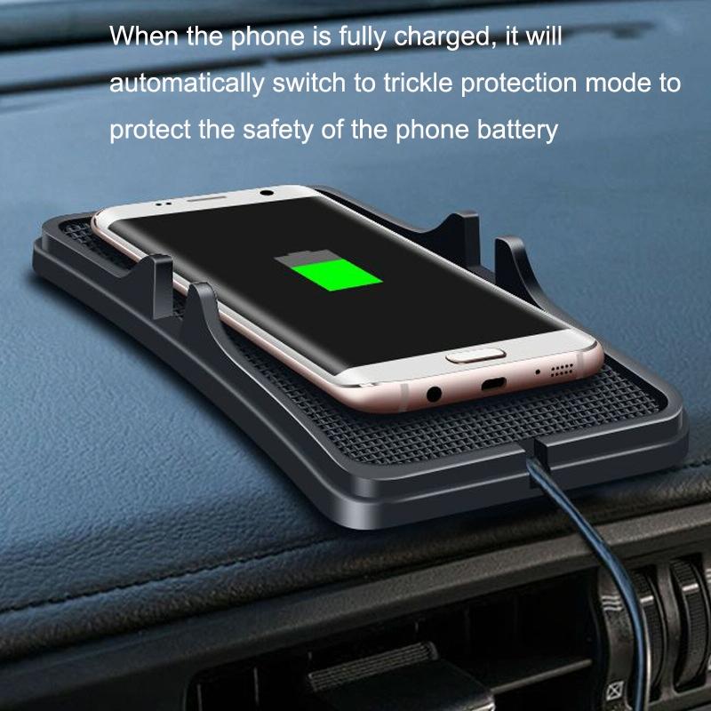 Wireless Car Charger with Anti-slip Pad - 2 in 1 - 15w - Black 6