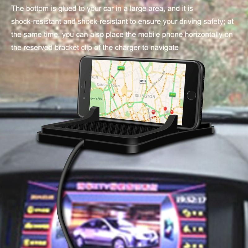 Wireless Car Charger with Anti-slip Pad - 2 in 1 - 15w - Black 7