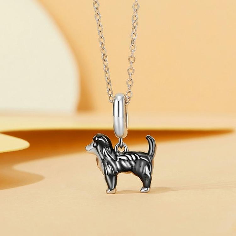 925 Sterling Silver Gold Plated Border Collie Bracelet 3
