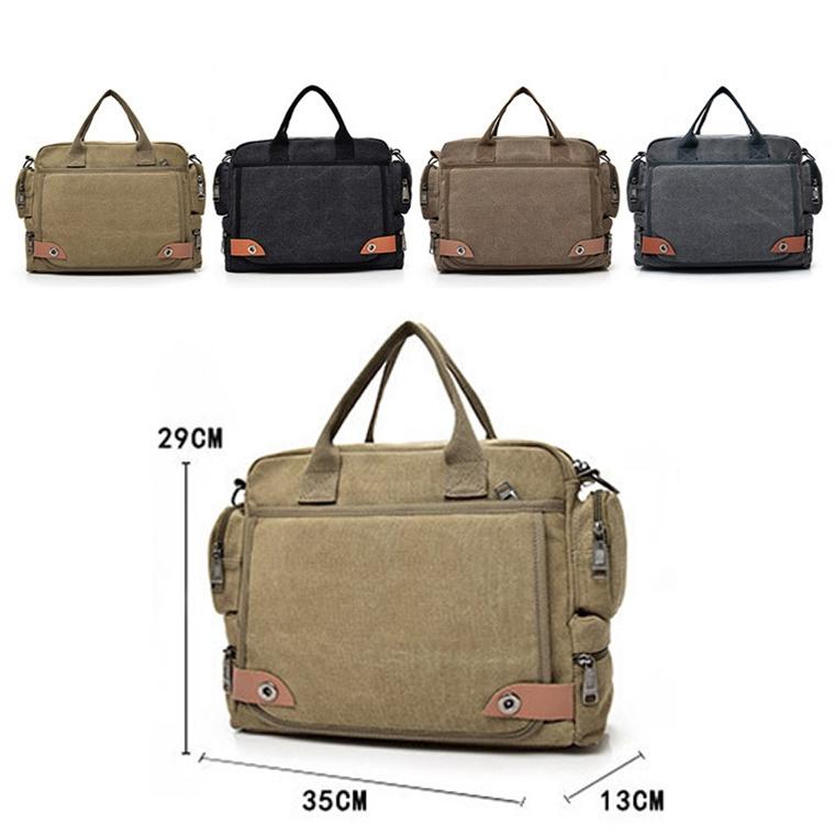 Waterproof Outdoor Laptop Bag Single Shoulder - Khaki 3