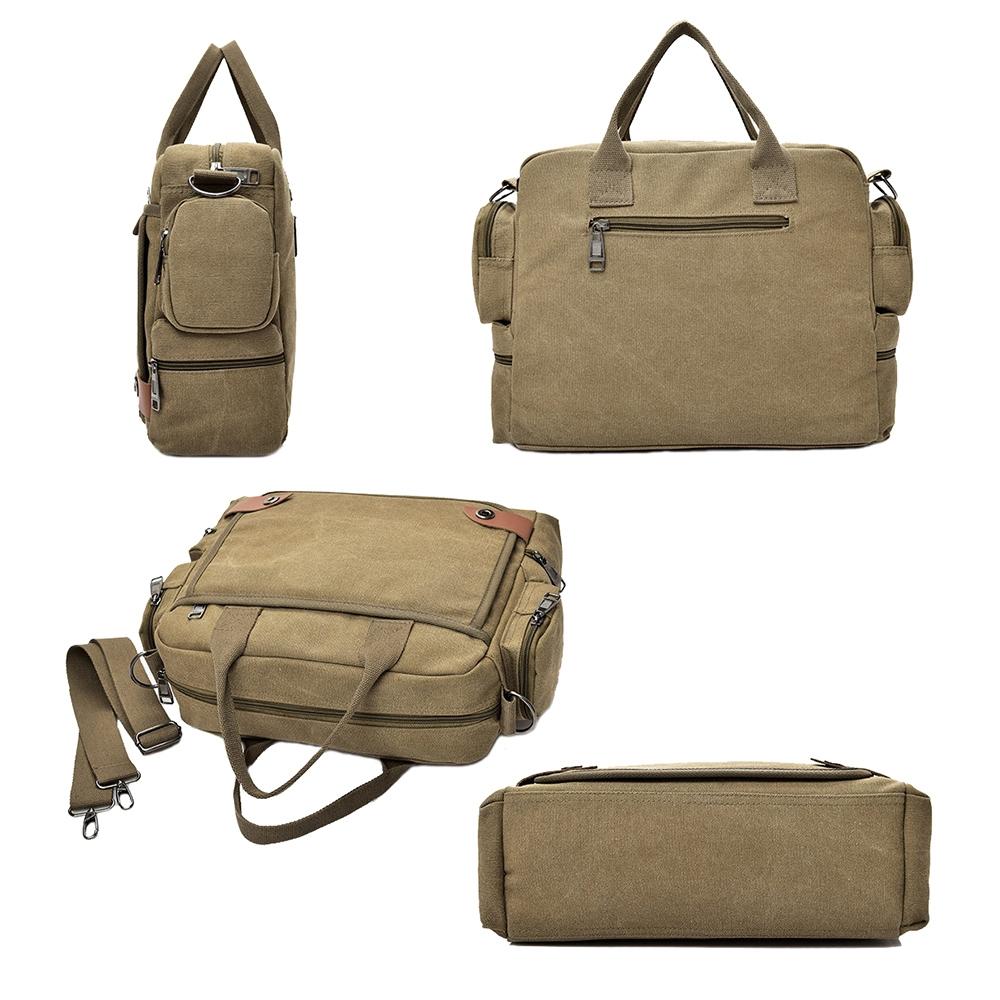 Waterproof Outdoor Laptop Bag Single Shoulder - Khaki 4