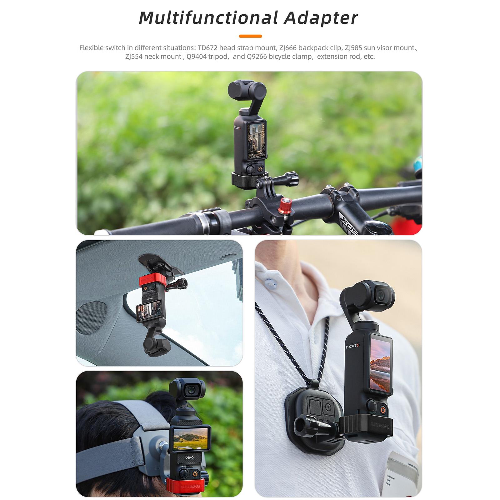 Universal Metal Bracket Adapter for Dji Pocket 3 with Screw - Black 10