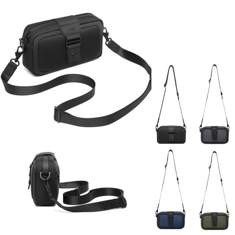 Waterproof Mini Crossbody Bag For Men Oxford Cloth Design - Black 3