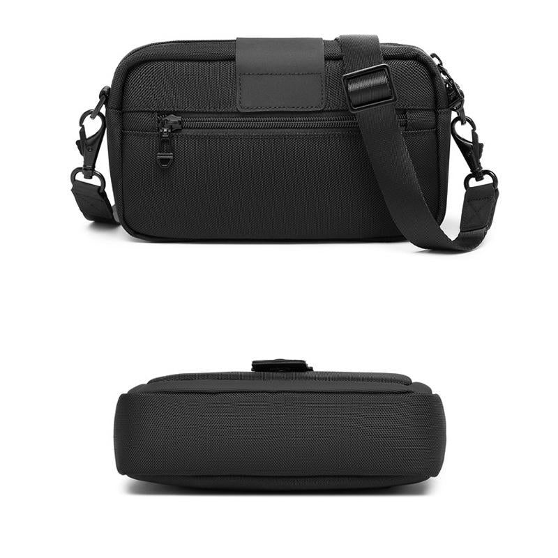 Waterproof Mini Crossbody Bag For Men Oxford Cloth Design - Black 5