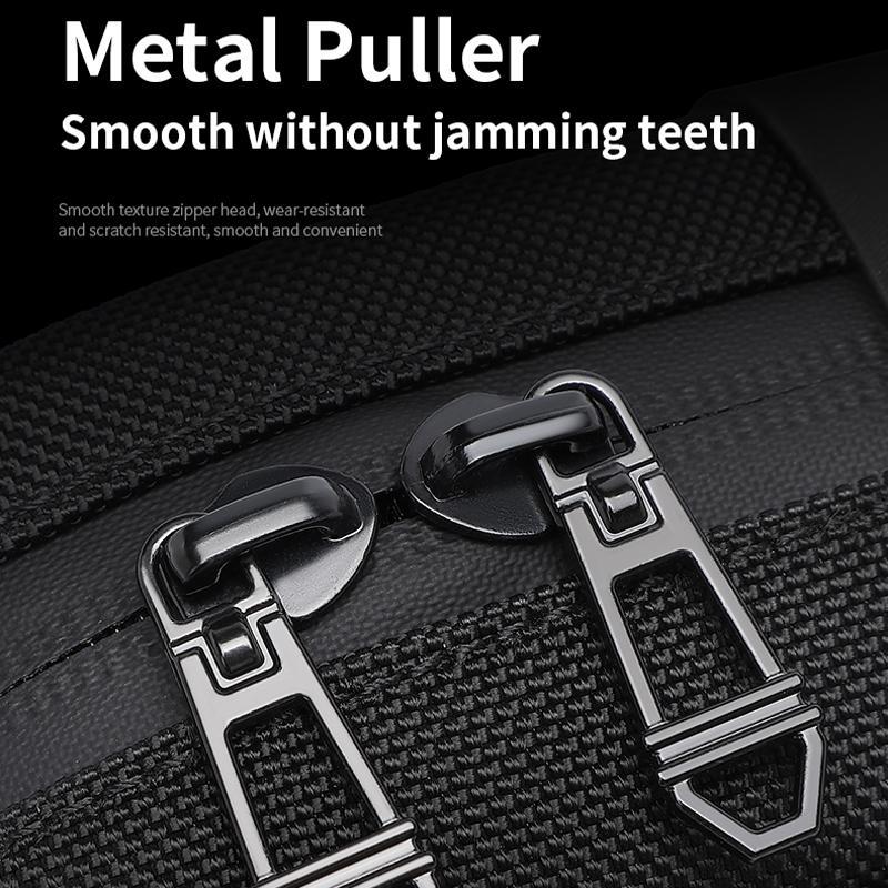 Waterproof Mini Crossbody Bag For Men Oxford Cloth Design - Black 9