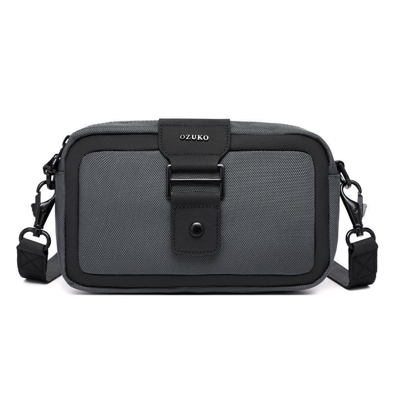Waterproof Mini Crossbody Bag For Men Oxford Cloth Design - Black 15