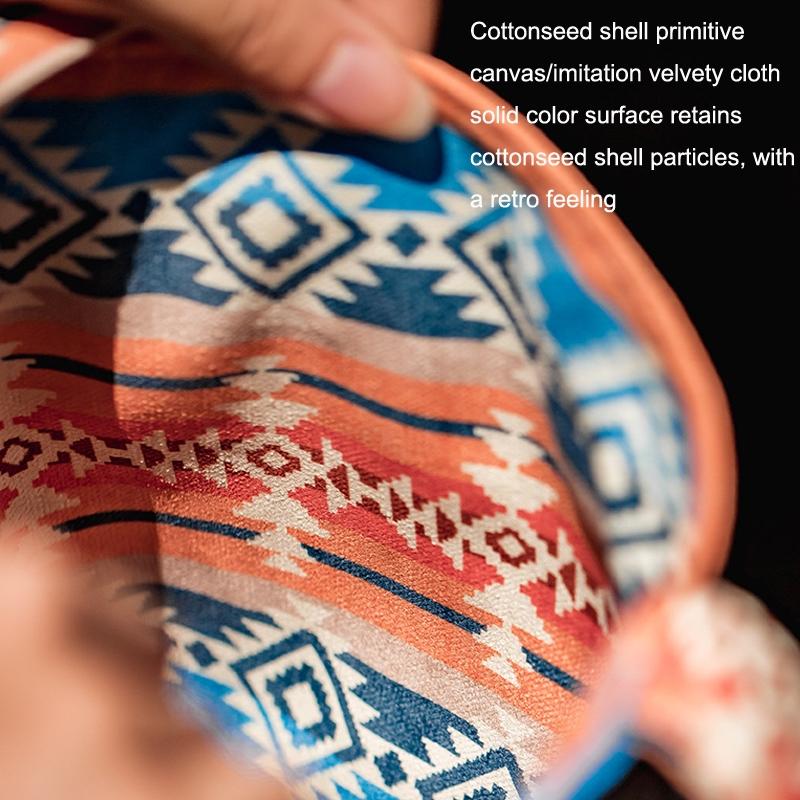 Retro National Canvas Barrel Bag Dual Use Color 6