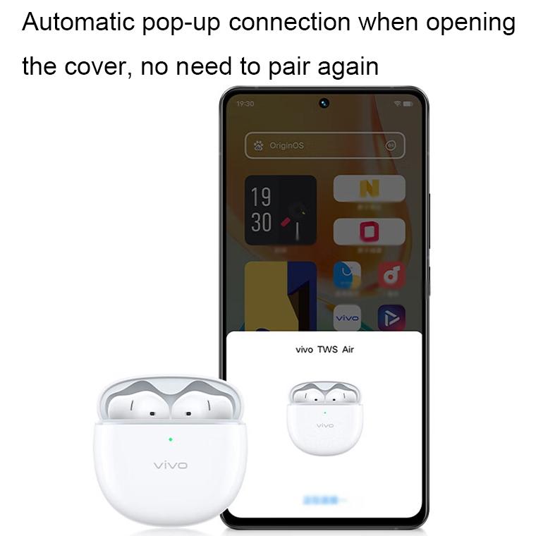 Wireless Dual Mic Tws Air Earphones with Noise Reduction - White 4