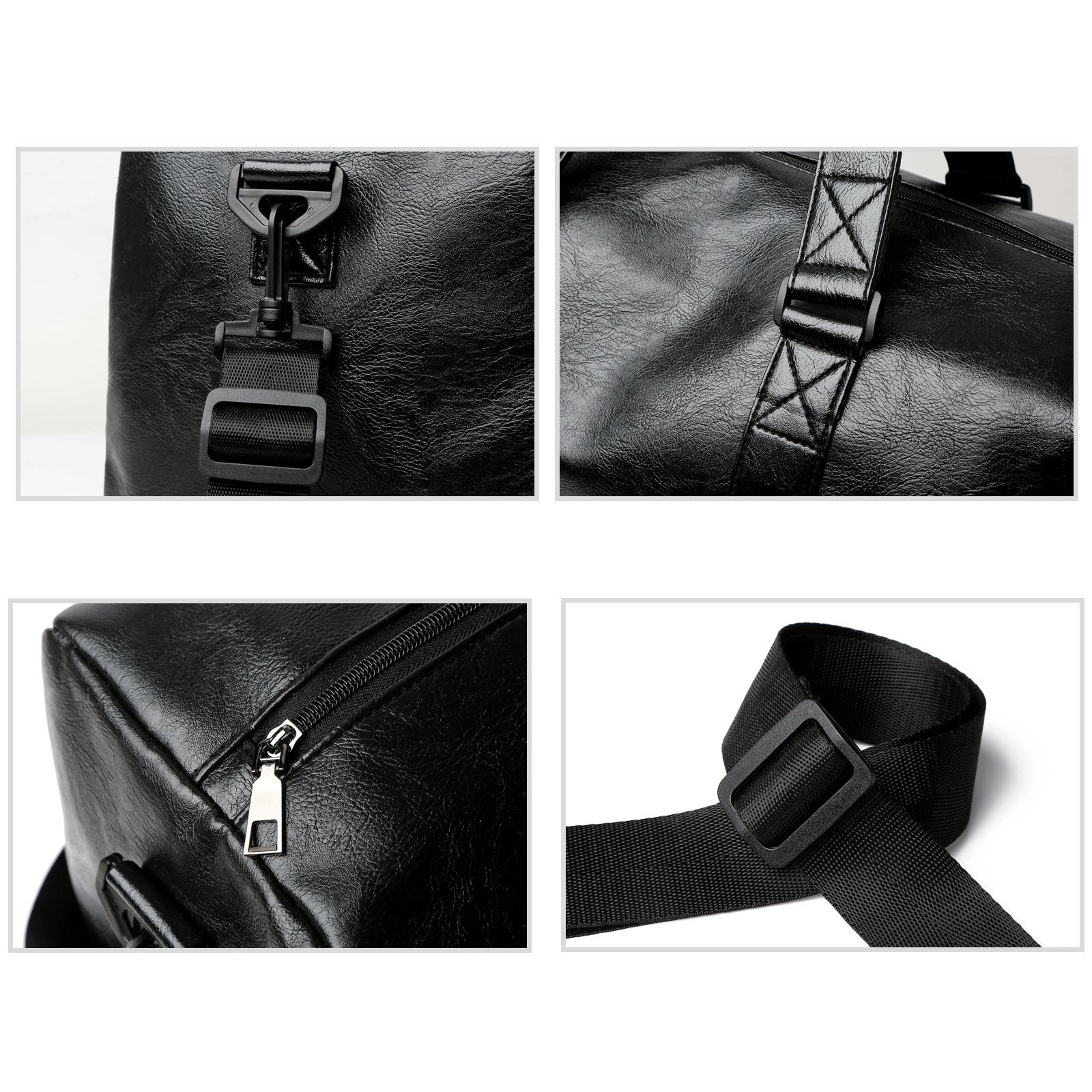 Compact Travel Bag with Shoe Storage - Black 7