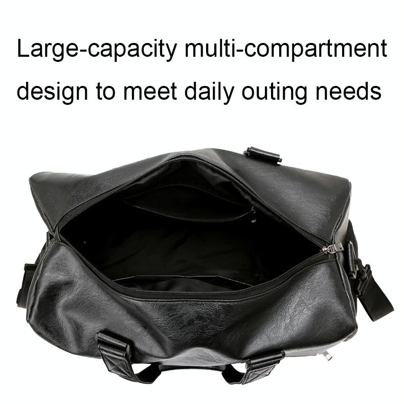 Compact Travel Bag with Shoe Storage - Black 8