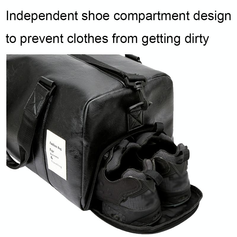 Compact Travel Bag with Shoe Storage - Black 11