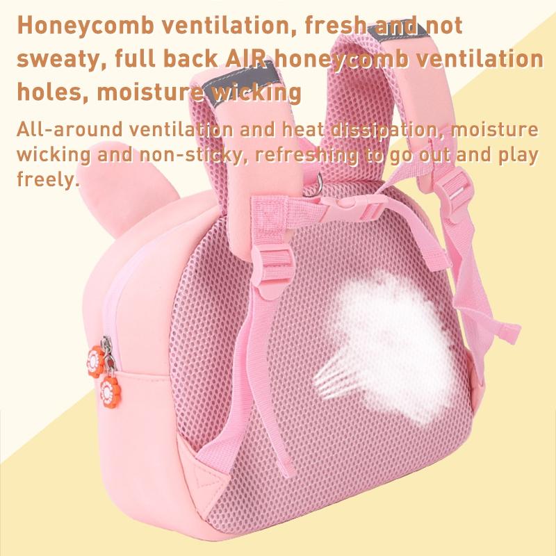 Kids' Anti-lost School Bag - Secure & Stylish - Pink Rabbit Large 4