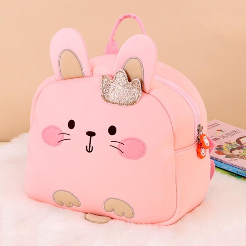Kids' Anti-lost School Bag - Secure & Stylish - Pink Rabbit Large 13