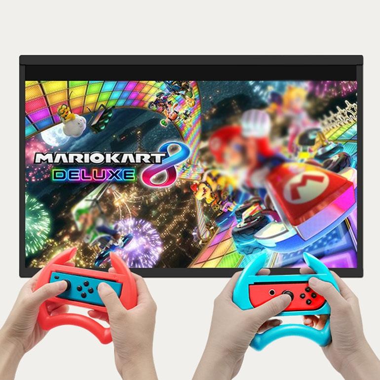 Red Nintendo Switch Steering Wheel for Gamepad 7