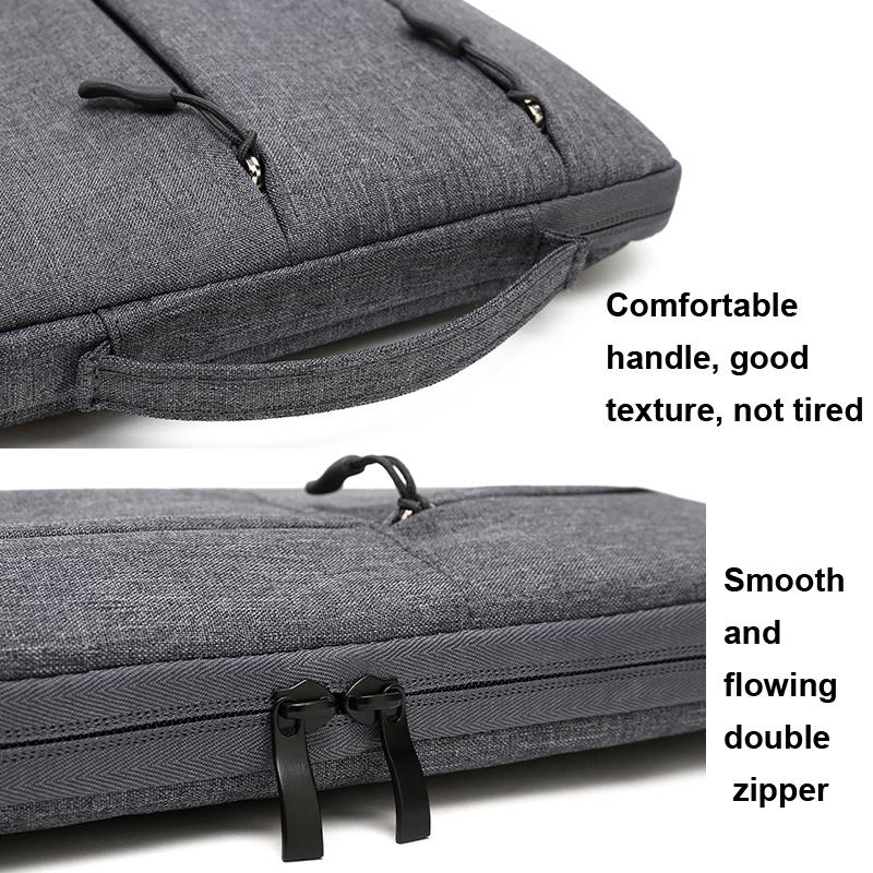 11.6 Inch Business Laptop Liner Bag - Polyester Zipper Closure - Black 6