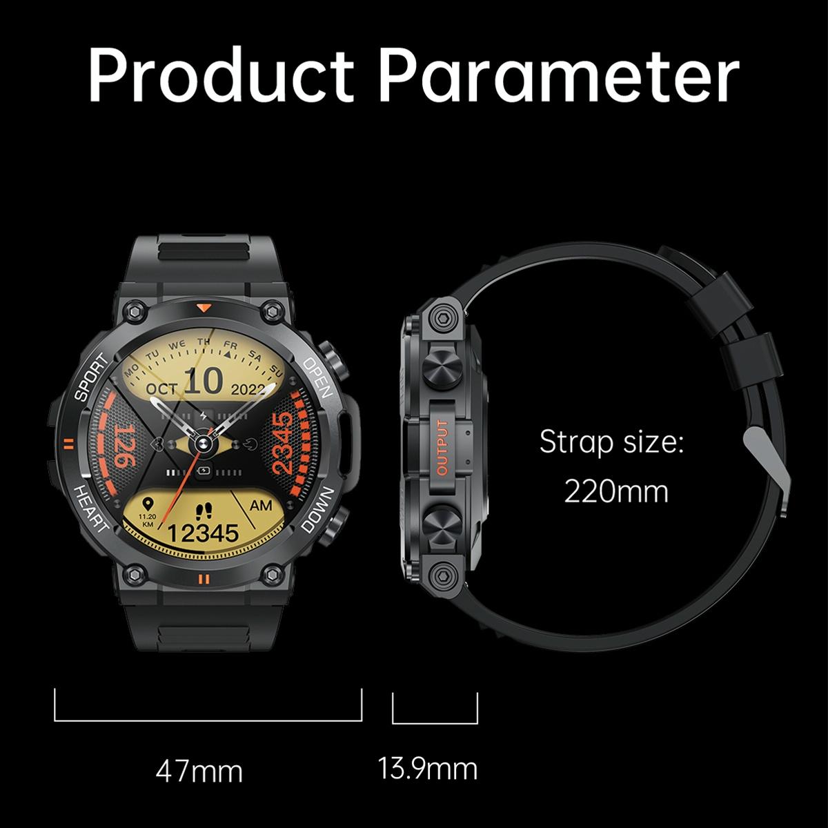Smart Heart Rate And Blood Pressure Wristband - Monitor - Black 11