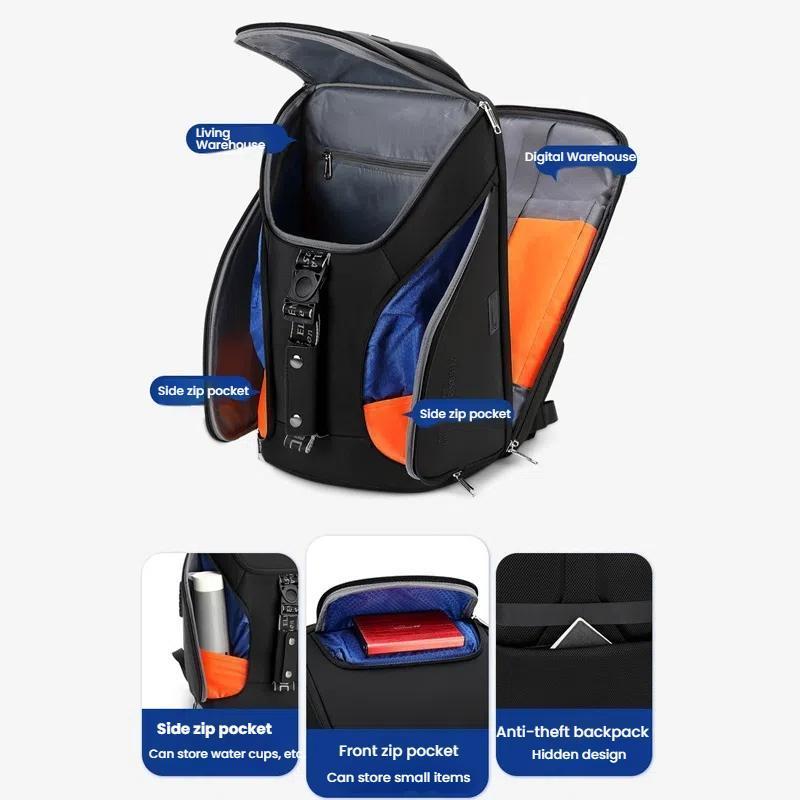 Waterproof Anti Theft Business Backpack With Usb Ports 5
