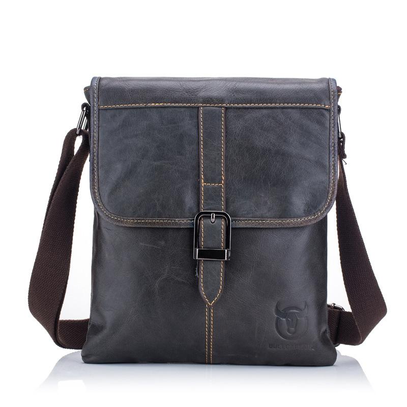 Men Leather Shoulder Bag For Sports & Outdoor Use - Brown