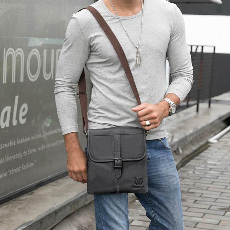 Men Leather Shoulder Bag For Sports & Outdoor Use - Brown 7