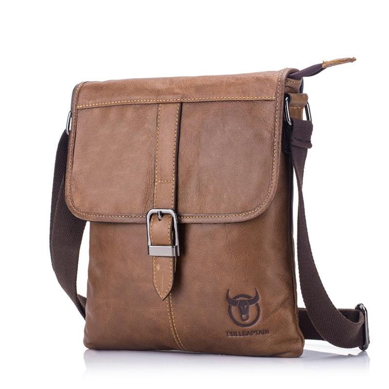 Men Leather Shoulder Bag For Sports & Outdoor Use - Brown 9