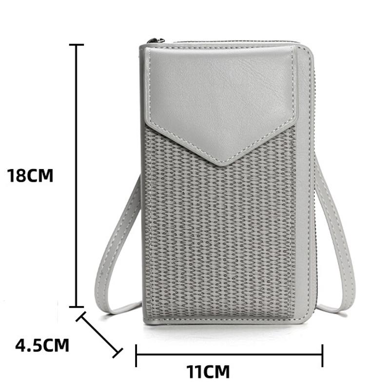 Versatile Women Cell Phone Crossbody Wallet - Black 5