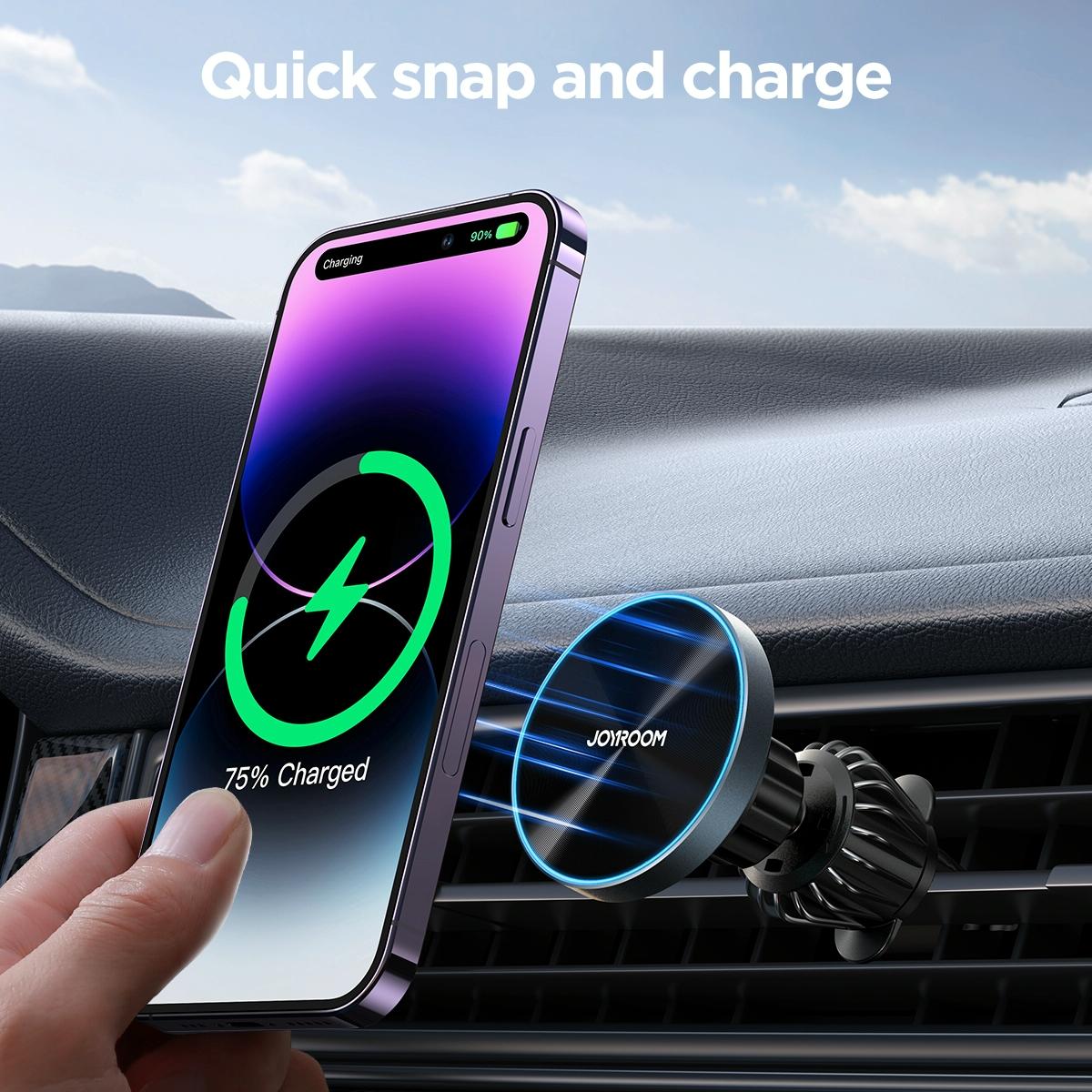 Pro Magnetic Wireless Car Charger for Jr-zs240 - Black 3
