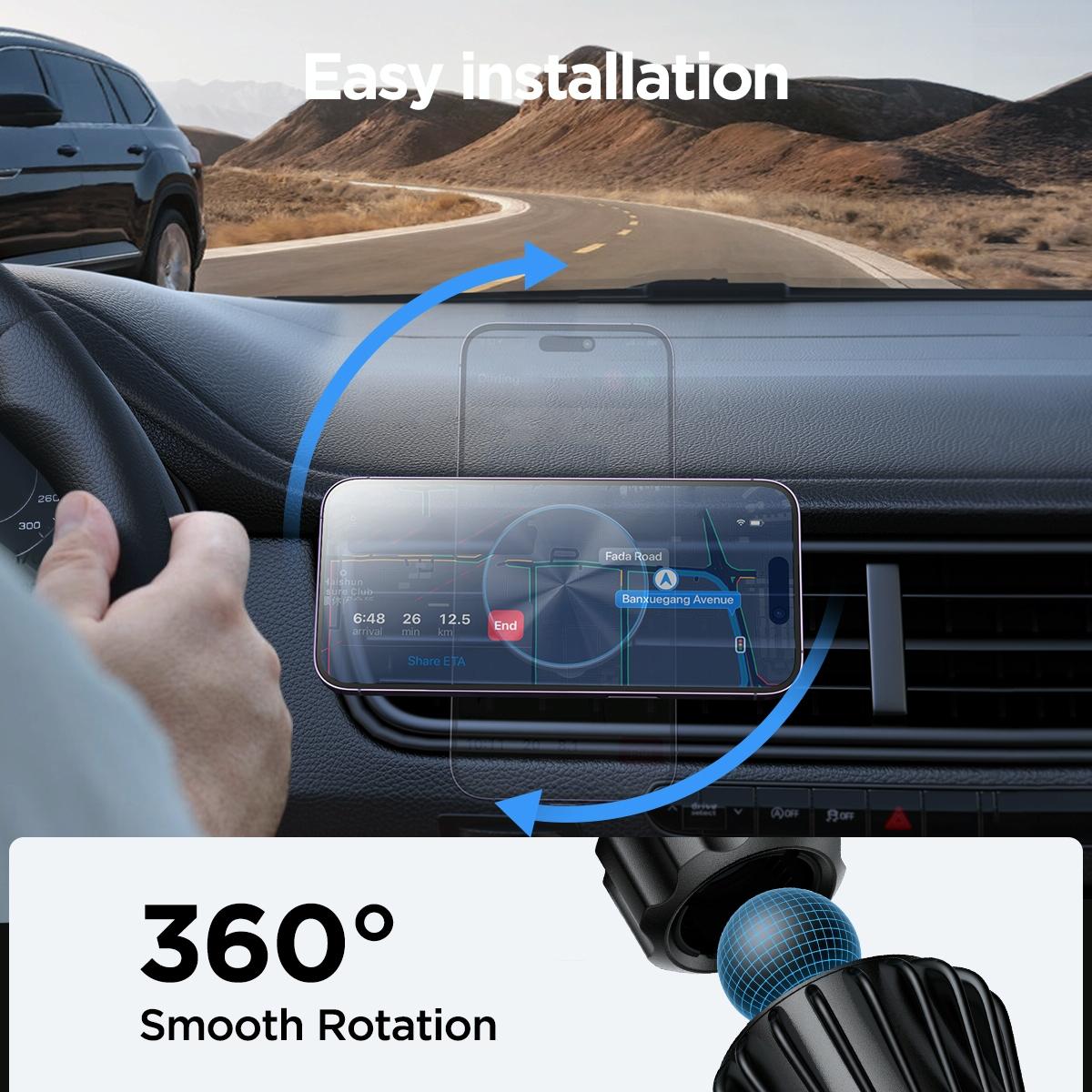 Pro Magnetic Wireless Car Charger for Jr-zs240 - Black 6