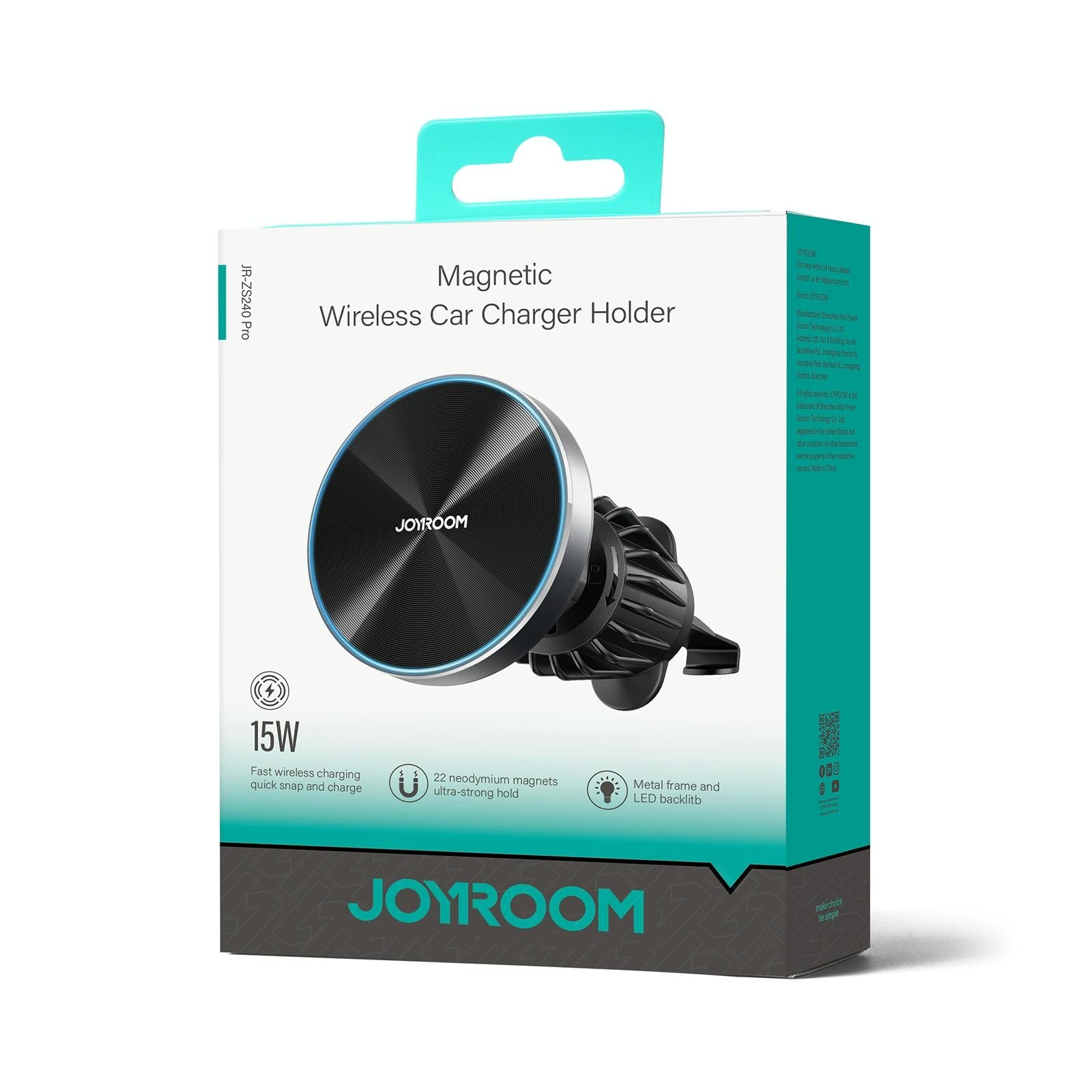 Pro Magnetic Wireless Car Charger for Jr-zs240 - Black 9