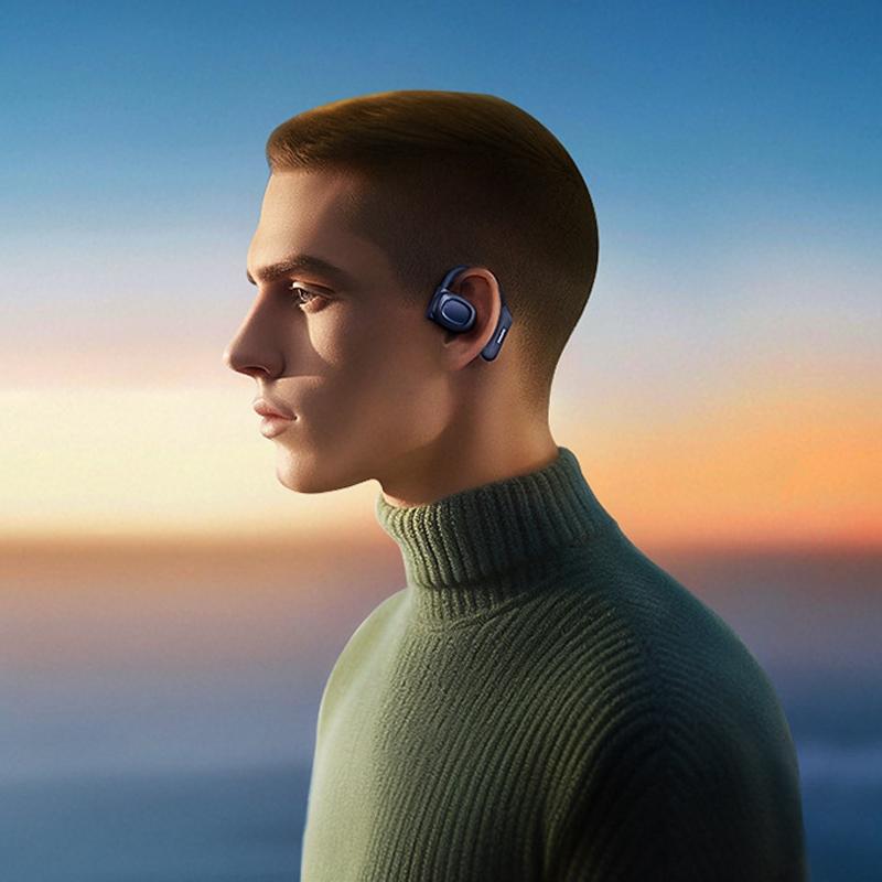 Crystal Air Conduction Bluetooth Earphones - Openbuds Ows - White 4
