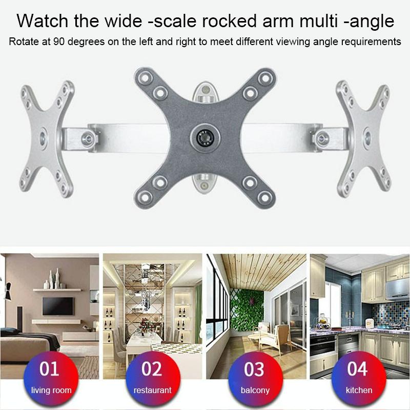Universal Swivel Wall Mount for Computer Monitors - Black 5